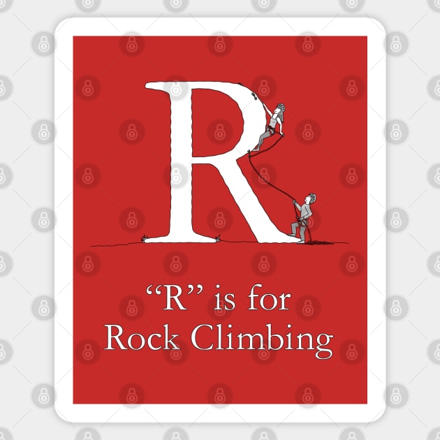 R is for Rock Climbing Sticker by TheWanderingFools